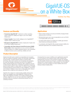 GigaVUE-OS on a White Box Product Brief