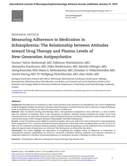 Measuring Adherence to Medication in Schizophrenia