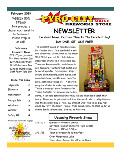 NEWSLETTER - Pyro City Maine Fireworks Store