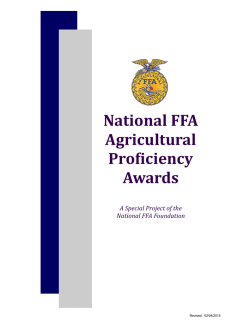 Proficiency Handbook - National FFA Organization