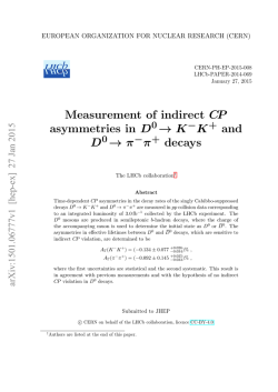 Measurement of indirect CP asymmetries in D → K K and D