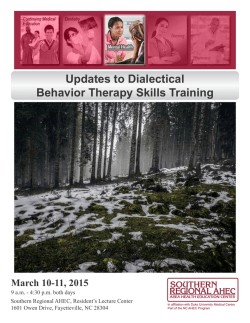 Updates to Dialectical Behavior Therapy Skills Training