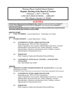 AGENDA - Western Placer Unified School District