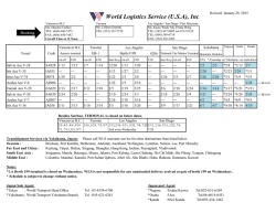 WLS SCHEDULE 012915.xlsx - World Logistics Service