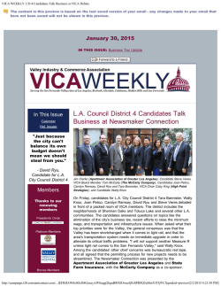 VICA WEEKLY - Valley Industry and Commerce Association