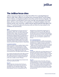 The JetBlue focus cities