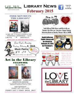 Library News News - South Jefferson Public Library