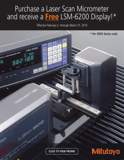 Purchase a Laser Scan Micrometer and receive a Free LSM-6200