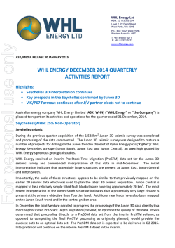 2015.01.30 WHL Energy December 2014 Quarterly Activity Report