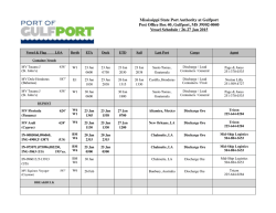 Vessel Schedule - Mississippi State Port of Gulfport