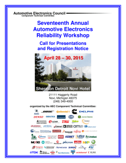 2015 AEC Reliability Workshop - Call for Presentations (pdf)