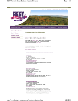 BEST Member Directory - Best Network Group of the Southern Tier NY