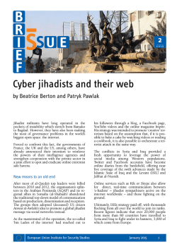 Cyber jihadists and their web - European Union Institute for Security