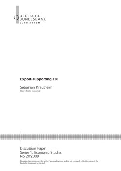 Export-supporting FDI