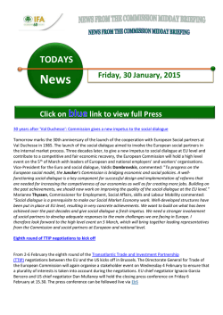 european commission daily news – friday 30 january