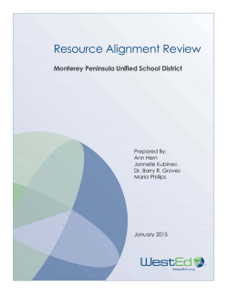 Resource Alignment Review - Monterey Bay Teachers Association