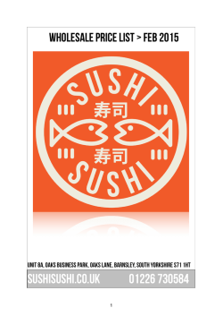 sushisushi Prices Feb 2015