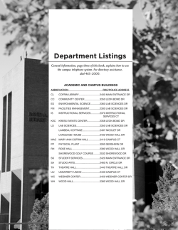 Department Listings - University of Wisconsin