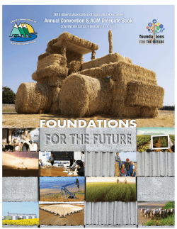 2015 Delegate Registration Form - Association of Alberta Agriculture