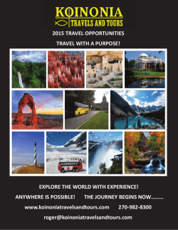 2015 travel opportunities travel with a purpose!