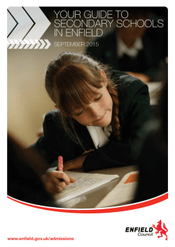 Your Guide to SecondarY SchoolS in enfield