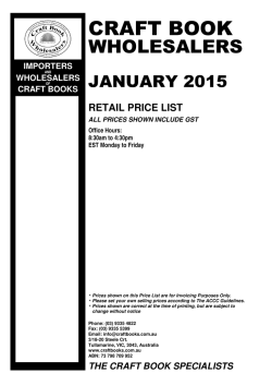 Price List - Retail Prices