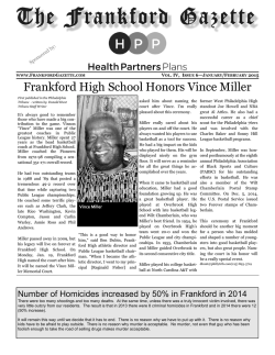 Frankford High School Honors Vince Miller