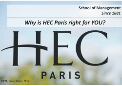 Why is HEC Paris right for YOU?