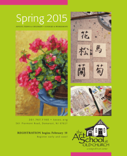 Spring 2015 - The Art School at Old Church