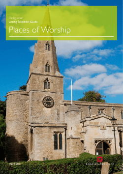 Designation listing selection guide: places of worship (2011)