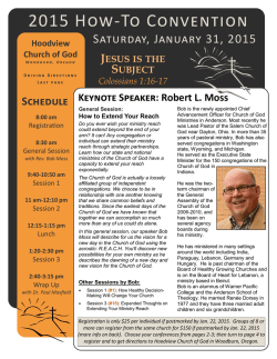2015 How-To Convention - Association of the Churches of God