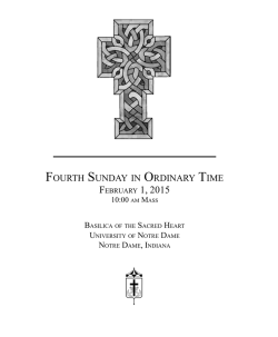 fourth sunday in ordinary time - Campus Ministry