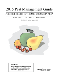 2015 Pest Management Guide for Tree Fruits in the Mid