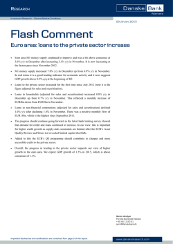 Flash Comment - Euro area: loans to the private