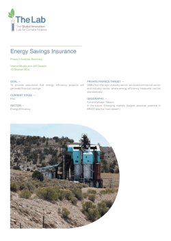 Energy Savings Insurance - Climate Policy Initiative