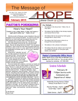 The Message of - Hope Lutheran Church