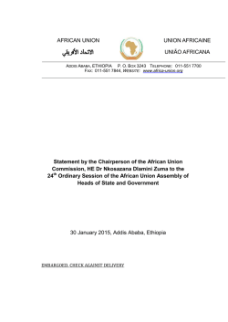 Statement - African Union Commission Chairperson