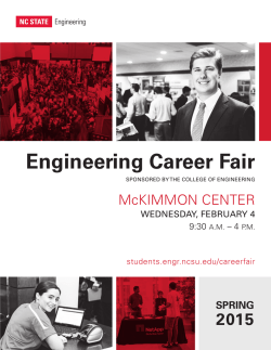 Spring 2015 Corporate Booklet - Engineering Student Organizations