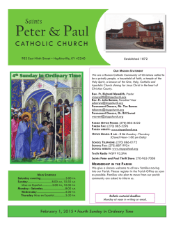 February 1, 2015 - Saints Peter and Paul Catholic Church