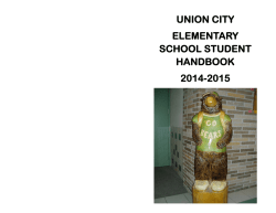 Elementary School Handbook - Union City Area School District