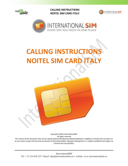 calling instructions noitel sim card italy - AMS