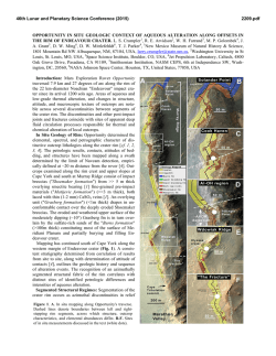 Opportunity In Situ Geologic Context of Aqueous - USRA