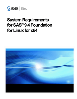 System Requirements for SAS® 9.4 Foundation for Linux® for x64