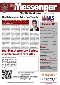 January 2015 - Manchester Law Society