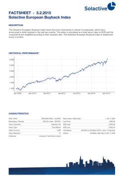FACTSHEET - Solactive European Buyback Index 30.1.2015