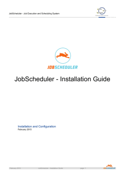 JobScheduler - Installation Guide