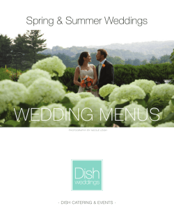 WEDDING MENUS - Dish Catering