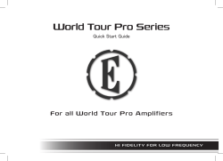 World Tour Pro Series - Eden Bass Amplification