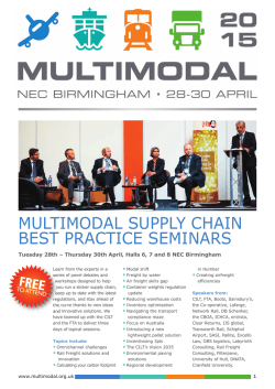MultiModal Supply Chain BeSt praCtiCe SeMinarS