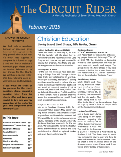 February Monthly Newsletter - Solon United Methodist Church